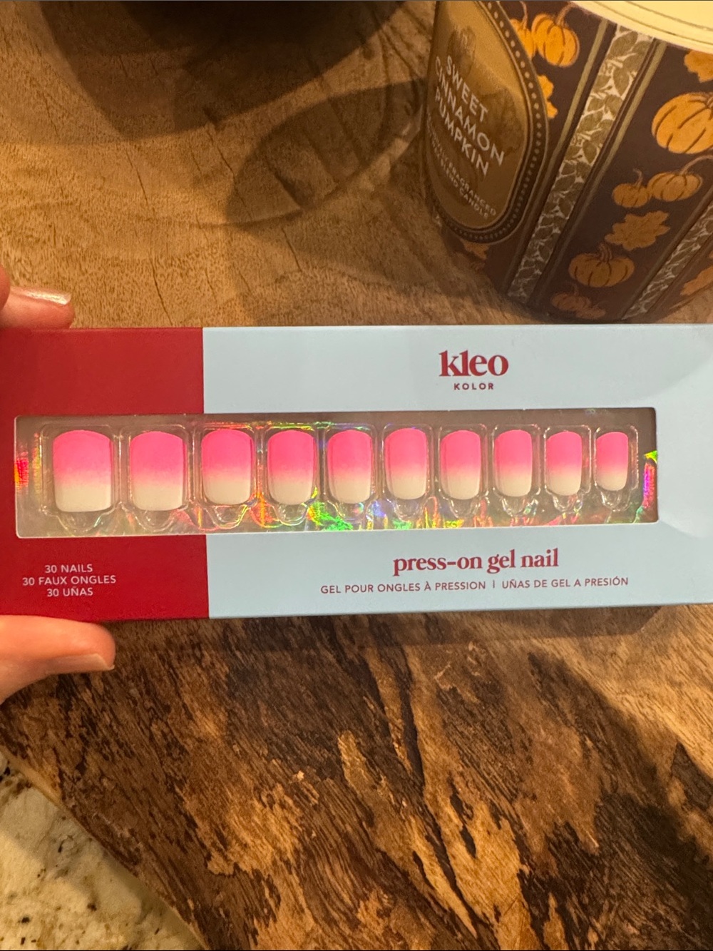 Kleo Kolor Pink Ombre Press-On Gel Nails
